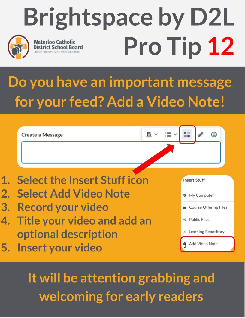 WCDSBInnovates's tweet photo. Record a video with these 5 simple steps. Videos capture the attention of learners and ensure content and instructions are accessible to all.
#WCDSBInnovates
#WCDSBApps
#WCDSBD2L https://t.co/JmoUBVdHmq