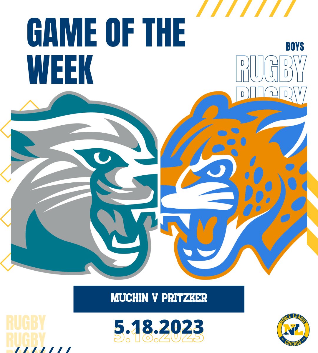 BeNobleLeague's tweet photo. 🏉 GAME OF THE WEEK 🏉
COME OUT AND SUPPORT YOUR SCHOOL!
Rugby- Muchin v Pritzker
Time: 6:45pm
Location: Speer Academy
—
VEN Y APOYA A TU ESCUELA!
Rugby - Muchin v Pritzker
Hora: 6:45pm
Ubicación: Speer Academy
#competetolearn https://t.co/vZIylGIMNM