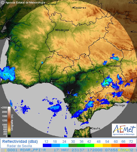 Colectivo_Meteo's tweet photo. TORMENTAS | Crece sobre la zona de Obejo y Adamuz un chubasco que podría afectar a la capital. De momento se levantan algunas rachas de viento en el casco urbano. https://t.co/q8eQuMdSNh