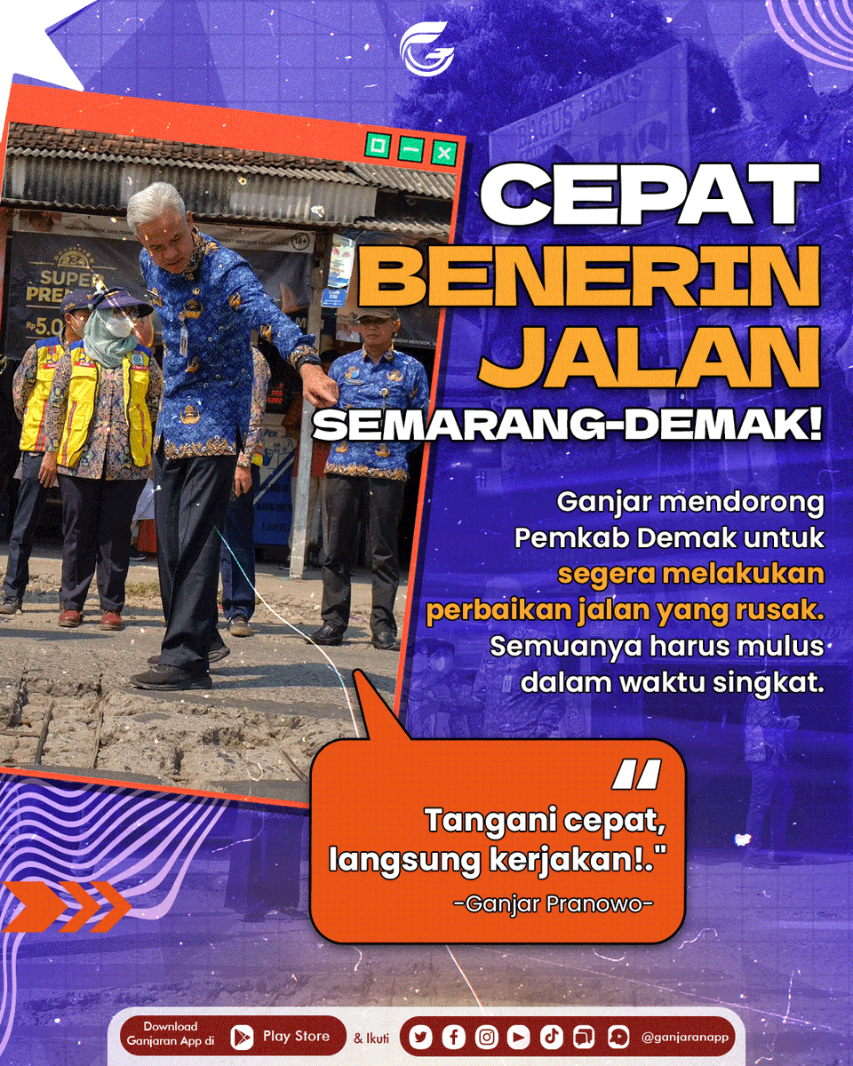 GerakSubuh's tweet photo. Nggak pake nunggu lama. Yang rusak langsung benerin! Capres urang begini @ganjar_pranowo . Capres maneh gimana?

#GanjaranApp #ganjar #pemilu2024 #presiden2024 #ganjarpranowo #jateng #jalanrusak #semarang #demak #capres2024 #capresPDIP TimnasDay Desta https://t.co/pD6loRXVpq