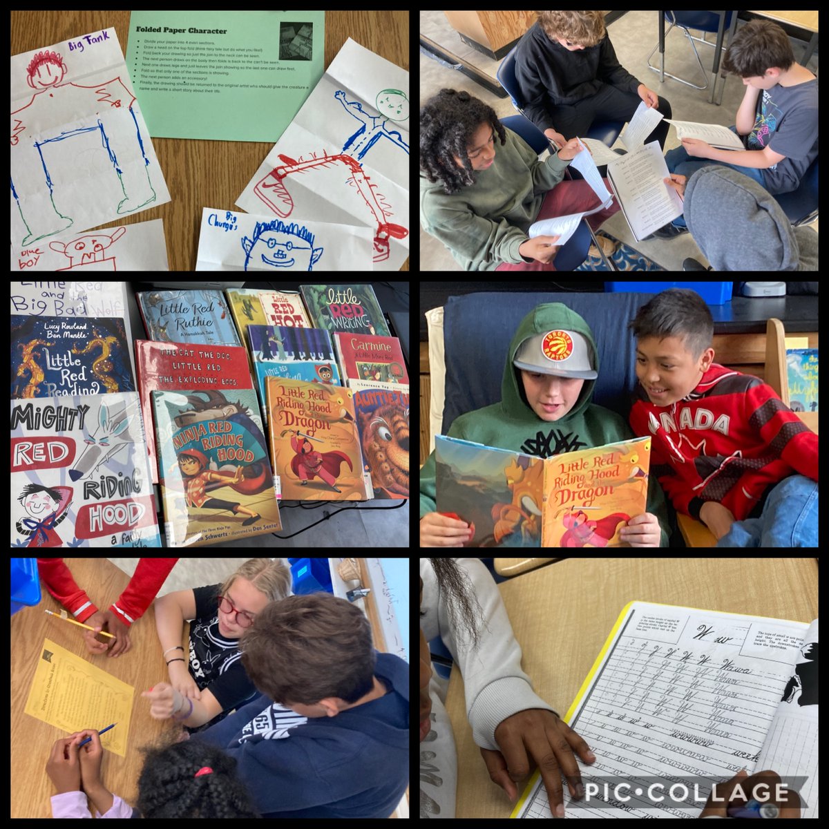Ms_EMcCann's tweet photo. #GuidedGroups this week: focusing on Little Red along with some art and drama 🐺 #Collaboration #StudentEngagement #LearningIsFun https://t.co/G1VyutNXzc