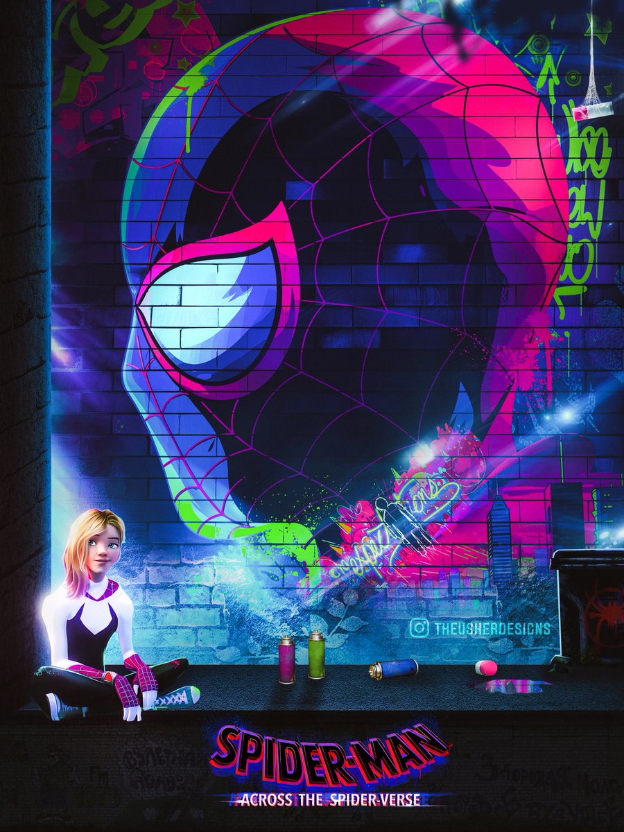 sorin_ilie_'s tweet photo. My alt poster for #SpiderManAcrossTheSpiderVerse #SpiderVerse #SpiderMan #milesmorales #haileesteinfeld #GwenStacy https://t.co/cJGCcXTj1V