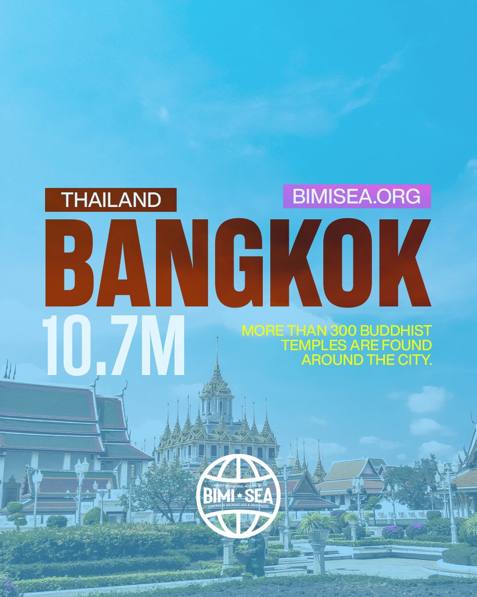 One of the world's great cities, Bangkok, Thailand is a place where the need for more churches to be established and more ambassadors for Christ is evident. The lack of these things is a huge problem.
#bepartofthesolution
We want to help you do your part in the Great Commission.