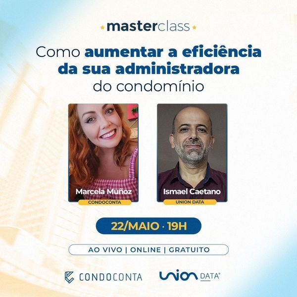 uniondata's tweet image. Na próxima segunda-feira, 22/05 às 19h, Ismael Caetano, nosso Diretor de Marketing, estará em uma masterclass exclusiva com o pessoal da CondoConta para falar como administradoras de condomínio podem aumentar a sua eficiência operacional.

Inscreva-se vempro.condoconta.com.br/masterclass-au…