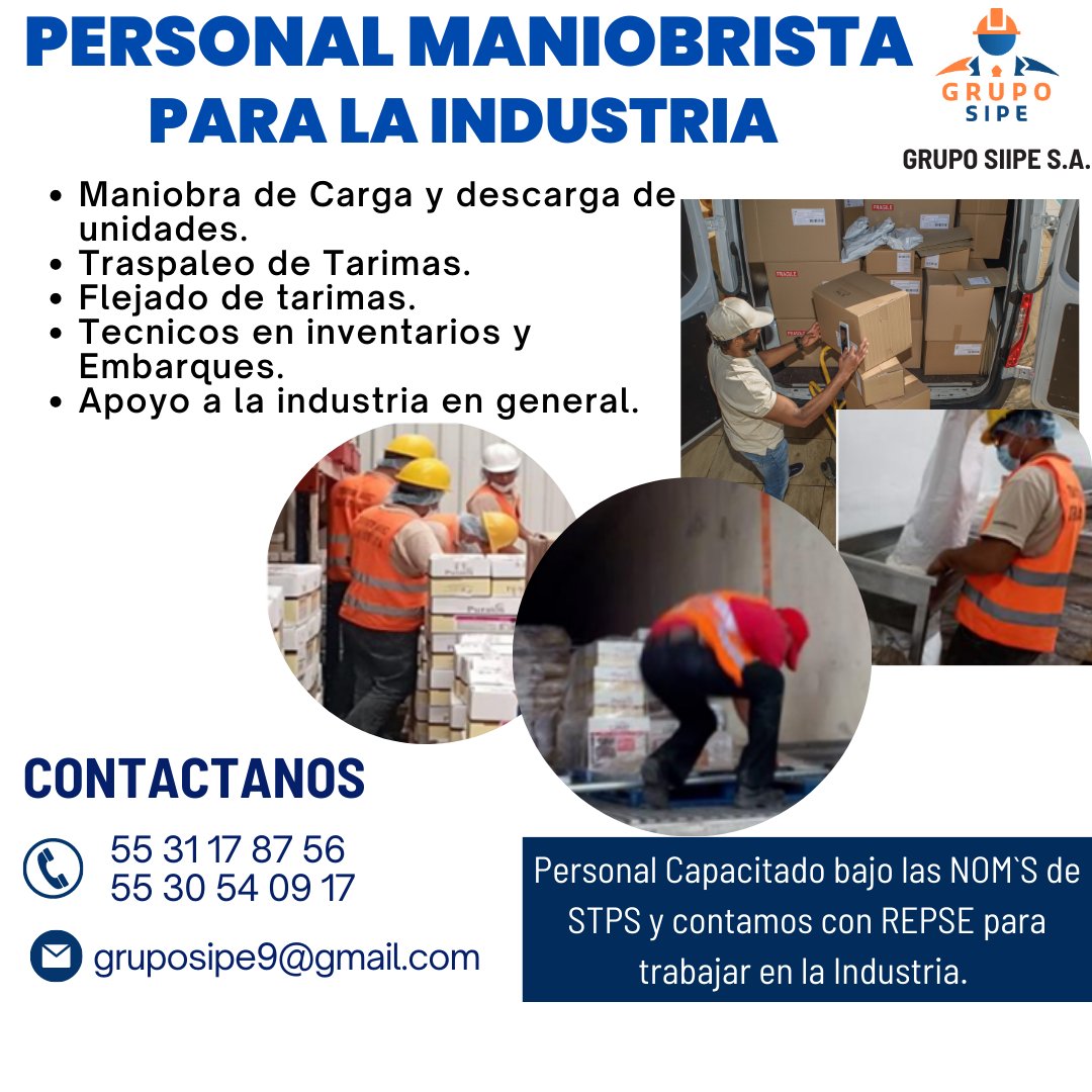 grupo_sipe's tweet image. Necesitas ayuda con las maniobras de Embarque, Almacenamiento y Producción, no busques mas, tenemos lo que necesitas y te aseguramos la actividad a realizar dentro de tu empresa.
#empresas
#embarques
#almacenes
#maniobras
#cargasegura