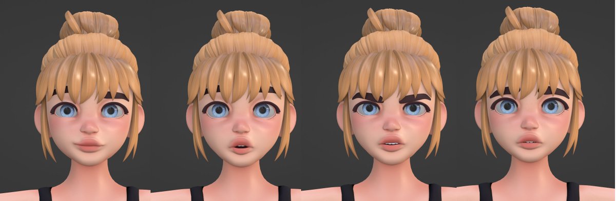 AshlynnGalvan's tweet photo. More from my 3D modeling/Blender learning ventures.
Some expression practice! https://t.co/PCPdBBL8YL