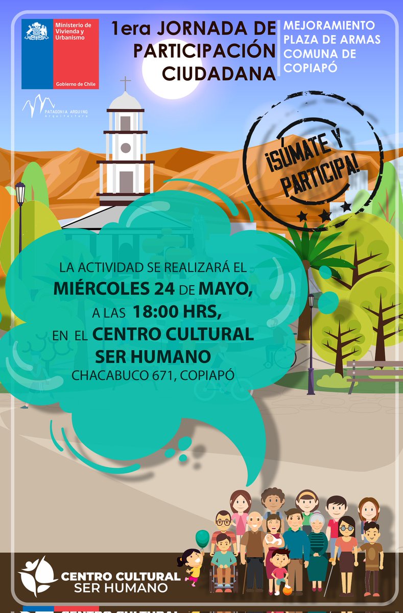 📢 ¡¡¡Tu opinión es muy importante!!! No te pierdas la Participación Ciudadana de nuestro proyecto de mejoramiento de la Plaza de Armas de #Copiapó  @minvuchile <a href="/minvuatacama/">MINVU Atacama</a> <a href="/serviuatacama/">Serviu Atacama</a> !!!  Participa activamente, comenta esta importante iniciativa y ¡ayúdanos a difundir! 📢