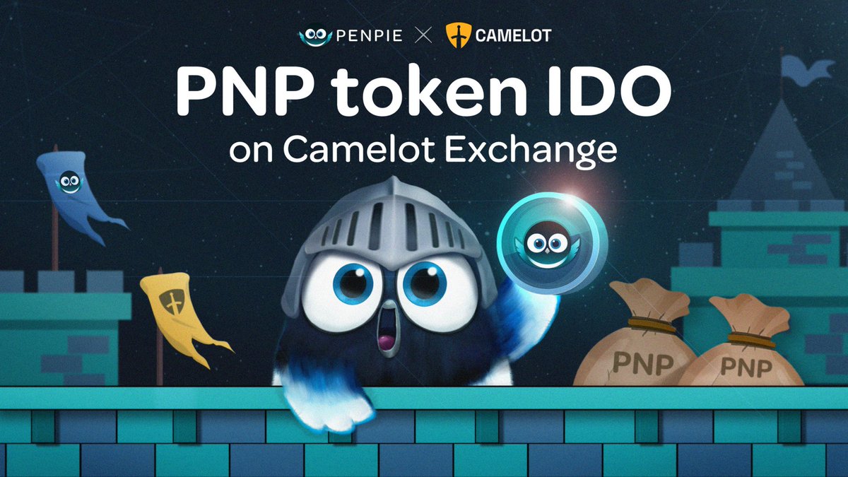 Penpiexyz_io's tweet photo. We're thrilled to announce the launch of our $PNP token IDO on @CamelotDEX!🔥

$PNP is Penpie's governance and revenue-sharing token. The IDO on Camelot enhances PNP's exposure and deepens the ecosystem of Penpie, @pendle_fi, and Camelot.✍️

Read:⤵️
https://t.co/AqZ2RfJEqs

🧵 https://t.co/lrMTOFB655
