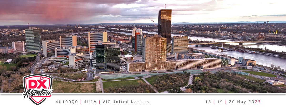 nollengineering's tweet photo. From May 18-20 https://t.co/HfxvZJxwI7 will be QRV on #QO100 from the roof top of the #UnitedNations in #Vienna using #4U100QO. We have donated #IceConeFeed antennas which will later be handed over to the United Nations Amateur Radio Contest DX Club (ARCDXC). Ready for #QSO? https://t.co/pcM2Cd7bgK