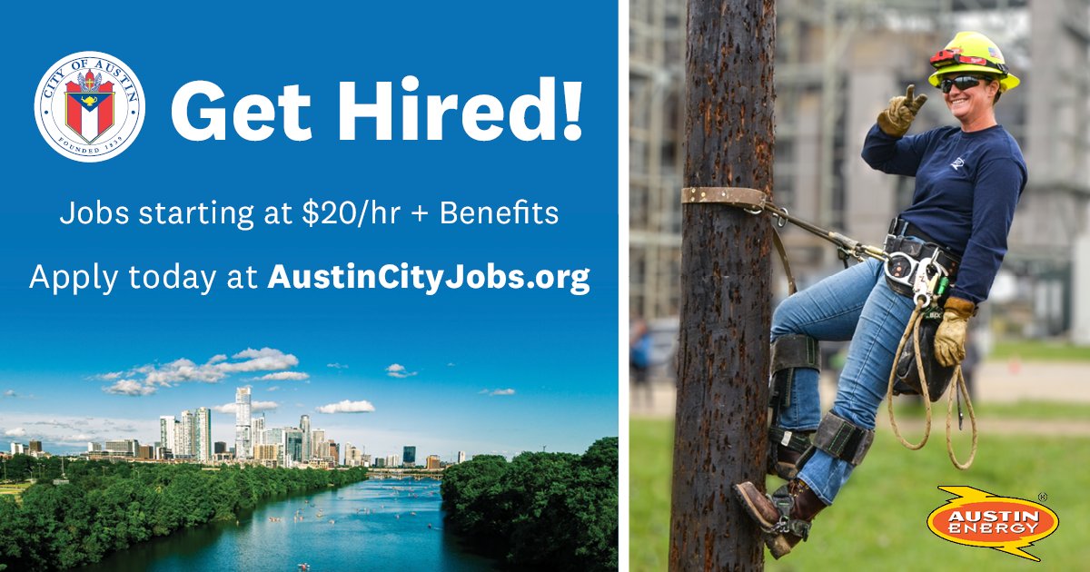 If you are eager to launch a career in public service, we want to hear from you! You can make a difference in people’s lives. It’s more than just a job. Find a career with the City of Austin. Apply: austincityjobs.org #gethired #austincityjobs #austinenergy #KeepAustinHired