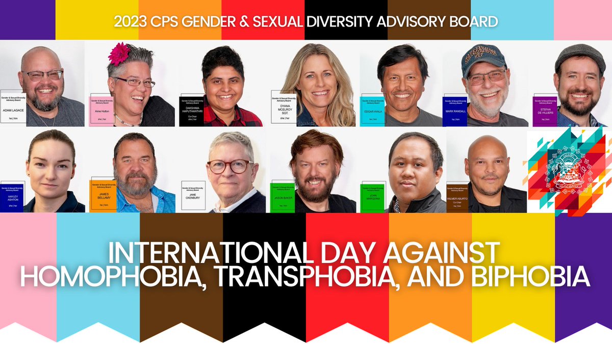 Today, on the International Day Against Homophobia, Transphobia &amp; Biphobia, we are proud to show our support for Calgary’s gender &amp; sexually diverse community.

We work closely with a Gender &amp; Sexual Diversity Advisory Board, made up of community members, who advise us of crime &amp;