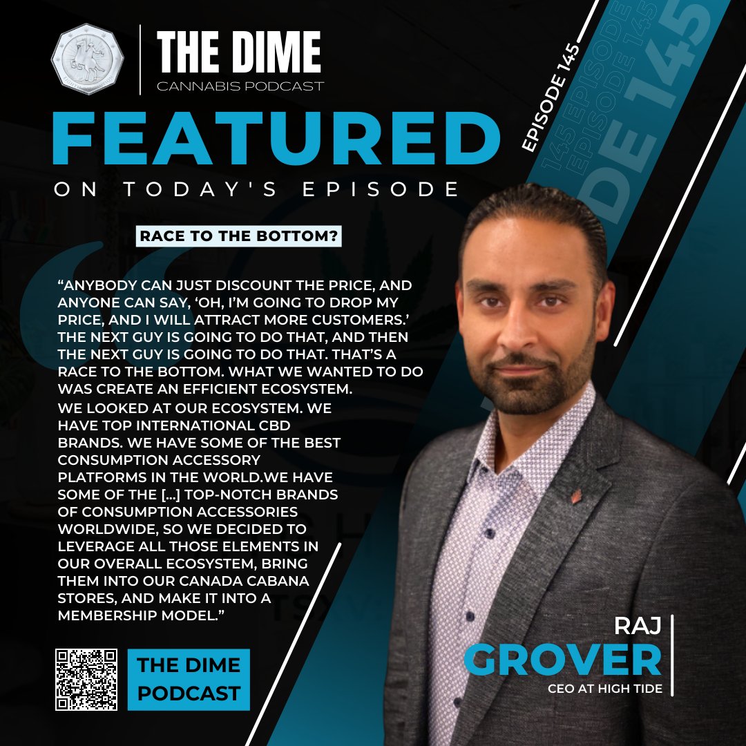 Raj Grover: The Visionary Behind the Costco of Cannabis and Its Thriving Ecosystem

We hosted Raj Grover, CEO at High Tide, the largest revenue-generating cannabis company in Canada with over $400 million in annual revenue run rate.

NASDAQ: HITI

<a href="/HighTide_HITI/">High Tide Inc.</a>
#Cannabis