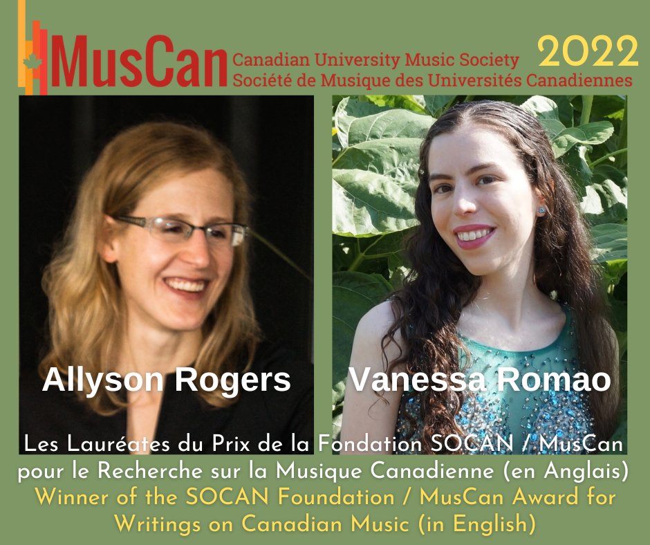 MusCanSoc's tweet photo. As we begin our 2023 conference, let's celebrate last year's winners! / Alors que nous commençons notre conférence 2023, célébrons les gagnants de l'année dernière ! #Socan https://t.co/LX3klbDuw6