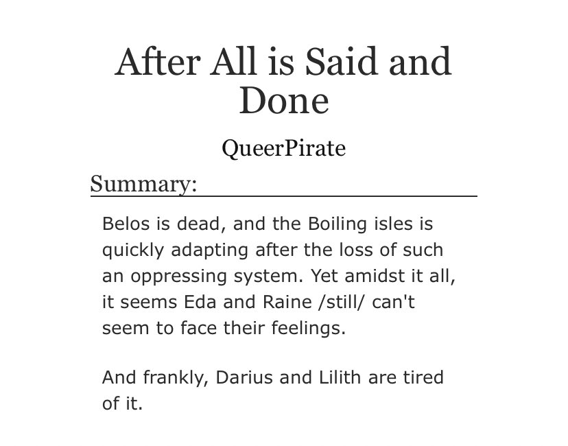 I CAN FINALLY POST THIS FOR <a href="/raedaexchange/">Raeda Exchange</a> !!

Here’s my fic, After all is Said and Done, for <a href="/beckers522/">Beckers</a> <3 I hope you like it!

Heres the link giggles —> archiveofourown.org/works/47224096…