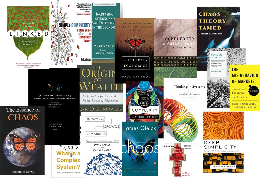 HOOISJG's tweet image. Absolutely love(!!!) the #SimplifyingComplexity podcast from @BHComplexity; also try
@sfiscience's complexity podcast -- just wonderful! My fascination w/complexity science was thoroughly piqued after reading Paul Ormerod's Butterfly Economics 24yrs ago. Fav #complexity books ⬇️