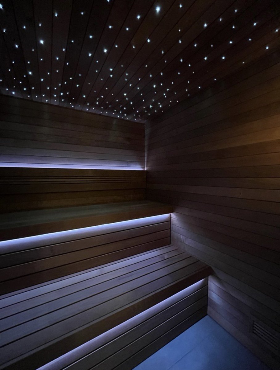 accurateind's tweet image. To infinity and beyond 🌟

We absolutely love the otherworldly feel of this home sauna! 

What a privilege it was for our design &amp;amp; build teams to help create this custom space 😊