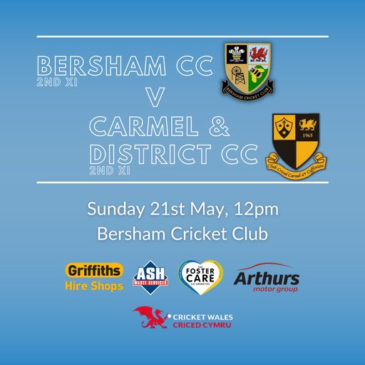Our seconds team host @CarmelCricket on Sunday. Hoping to get back to winning way 🏏🏏