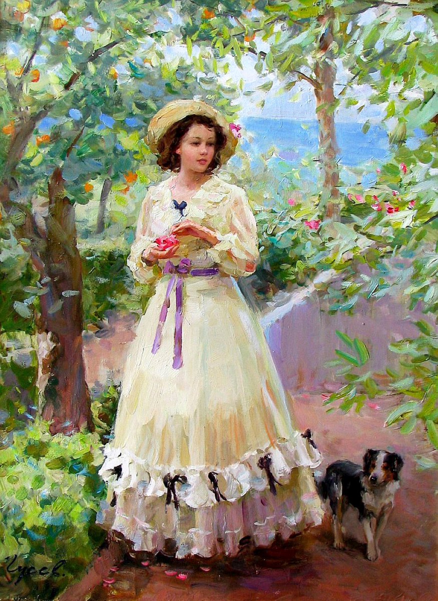 Vladimir Gusev
#impressionist #painter #Russian #artist #art #painting #figurativeart #girl #garden #portrait #realism