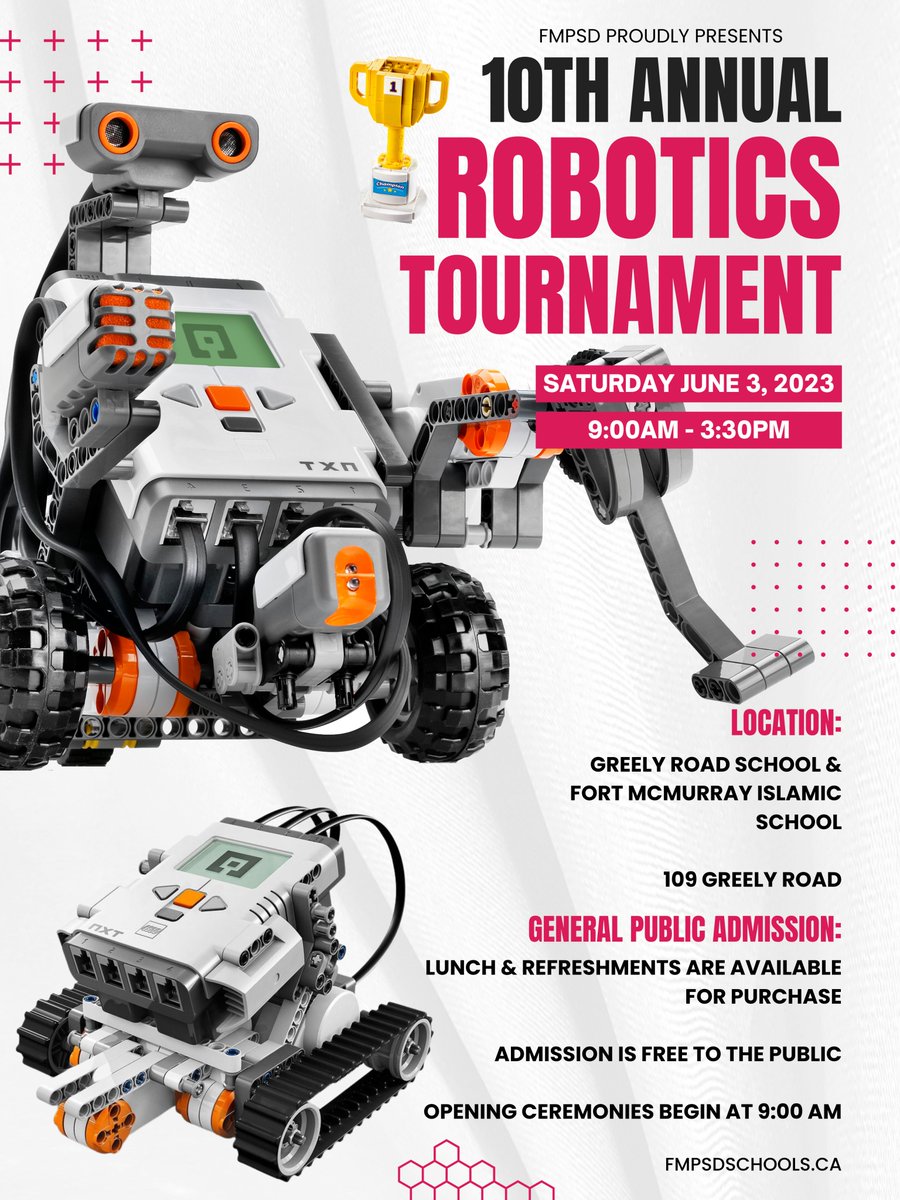 Our 10th Annual <a href="/FMPSD/">Fort McMurray Public School Division</a> #Robotics Tournament on June 3, 2023, is fast approaching. An exciting milestone for our #STEM  community in #ymm.