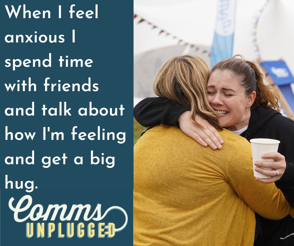 CommsUnplugged's tweet photo. #Anxiety affects so many of us and it's the theme of this year's #MentalHealthAwarenessWeek. Our #unpluggers have different ways to deal with it and we're sharing them all week, along with #happy #memories from the field. #MHAW23 #weareunplugged https://t.co/0xFE4lVHDL