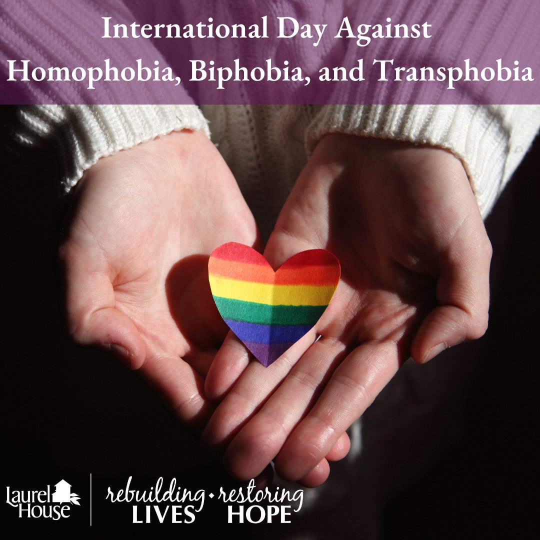May 17 is the International Day Against Homophobia, Transphobia, and Biphobia.

Today is for raising awareness of the unique struggles that LGBTQ+ communities face. Our services are available to anyone regardless of sexual orientation or gender identity.