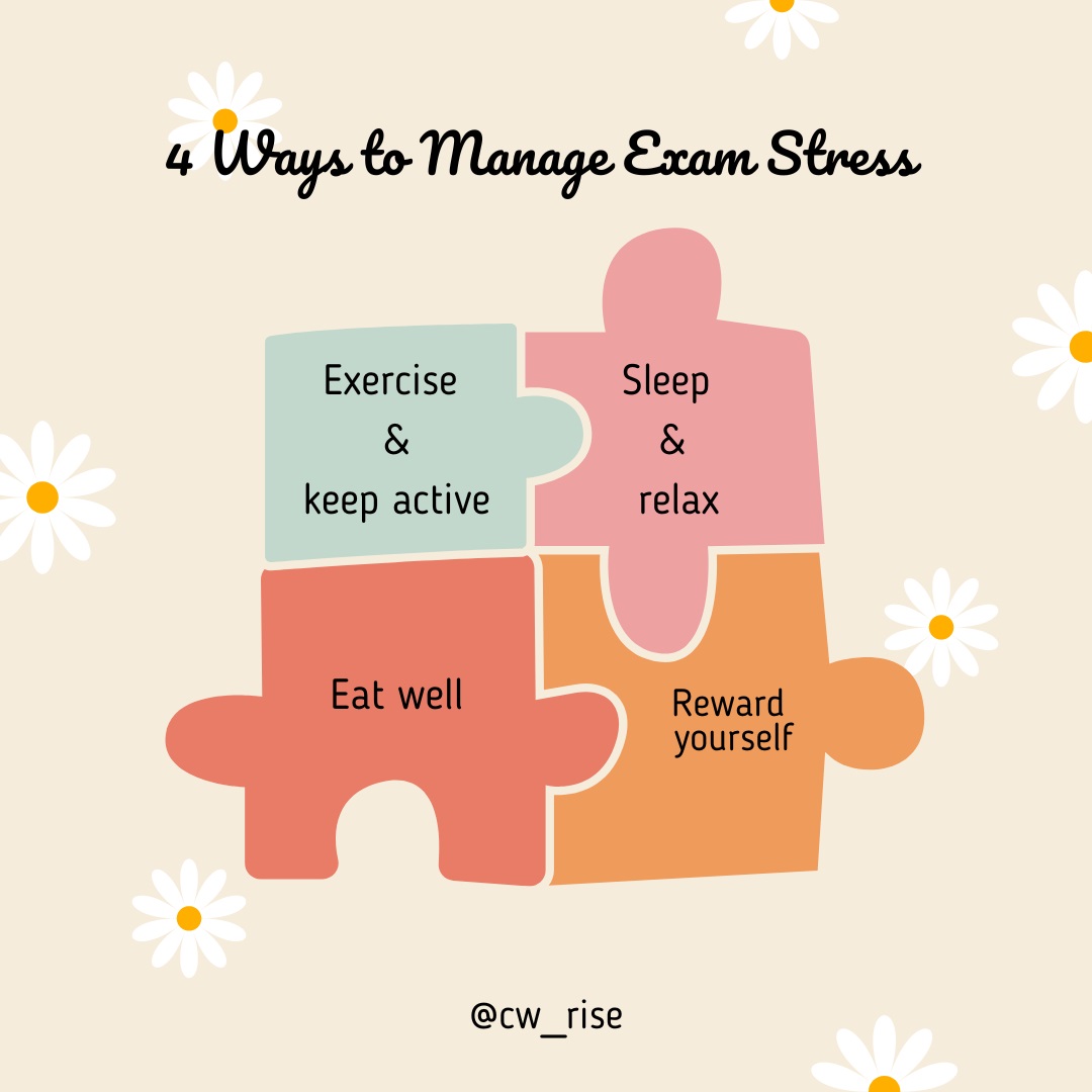 4 ways to help manage Exam stress from RISE 💙

You've got this! 

#ExamTime #DoYourBest #YouAreEnough