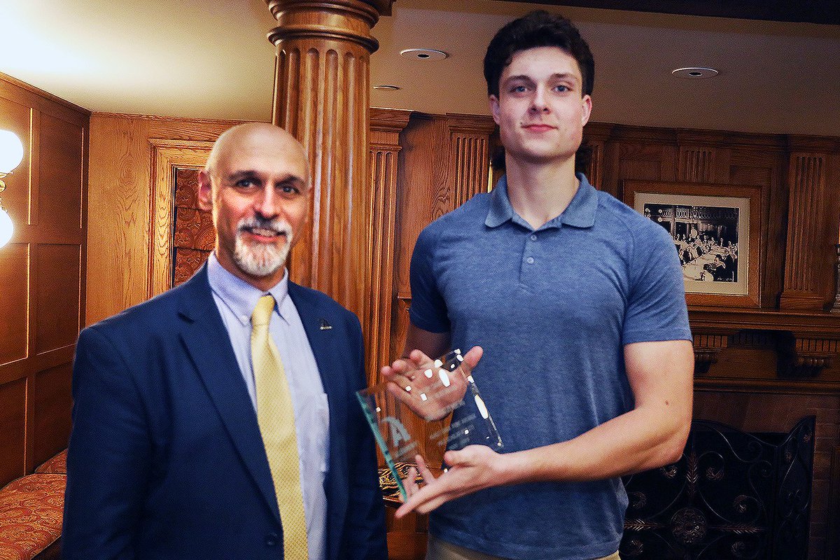 ACGatorSports's tweet photo. The winners of the William Crawford Academic Merit Awards are:

David Kratzenberg (Lacrosse)
Emily Spitz (Swimming &amp; Diving) https://t.co/mpZDVjZfFR