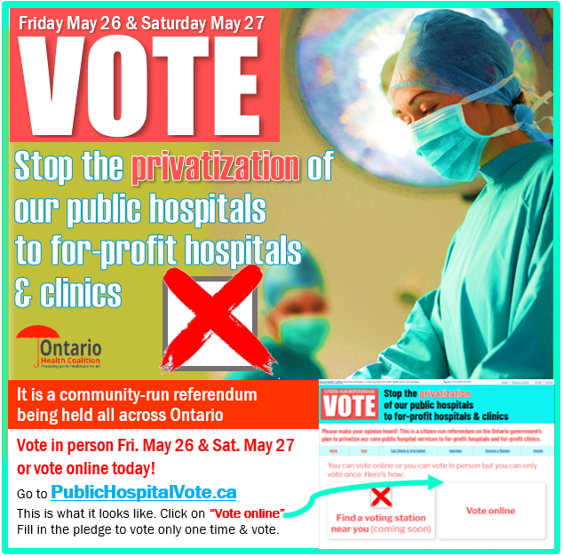OntarioHealthC's tweet photo. Did you know you can vote online?🗳

If you are unable to vote in person on Fri, May 26 &amp; Sat, May 27 please visit https://t.co/EcM3De4A6O to cast your vote.

Select the "Vote Online" box on the right. Fill in the pledge to vote only once &amp; vote. Make your voice heard! 📢⬇️ https://t.co/BcBuABuemf
