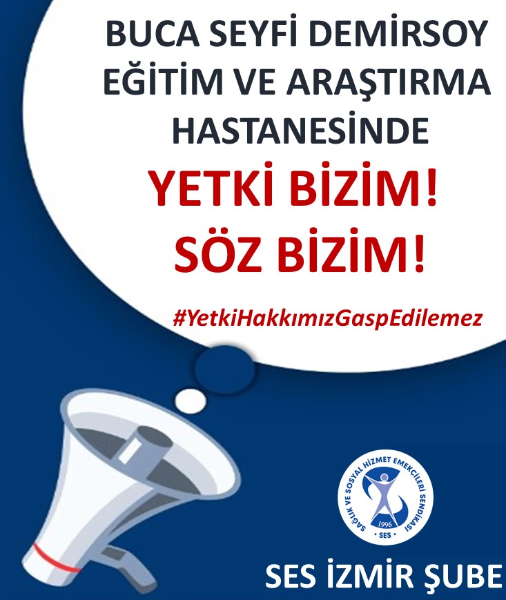 Buca Seyfi Demirsoy E.A.H Yetkili sendika SES olmasını Ali Cengiz oyunları ile engellemeye çalışanlar hepinizden hesap soracağız. Emekçileri buçuk zamlara reva görenler masada yetki kazanamayacaksınız.
#BucaEAHYetkiBizimSözBizim
<a href="/sesgenelmerkezi/">SES Genel Merkezi</a>
<a href="/saglikbakanligi/">T.C. Sağlık Bakanlığı</a> 
<a href="/izmirism/">İzmir İl Sağlık Müdürlüğü</a>