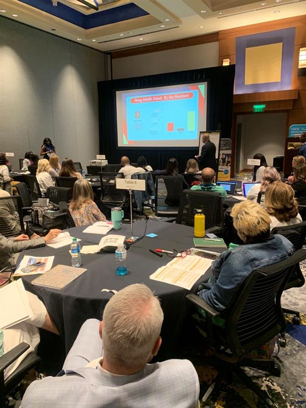 PoeCommunicate's tweet image. So here I am working the #SREBCoaching4Change conference at Georgia Tech Hotel &amp;amp; Conference Center and I find my own Atlanta neighborhood's @apsyoungms principal @RonGarlington and 2 top @apsupdate staff leading a fabulous session.  So proud of #SWATS @srebeducation @DrBennett6