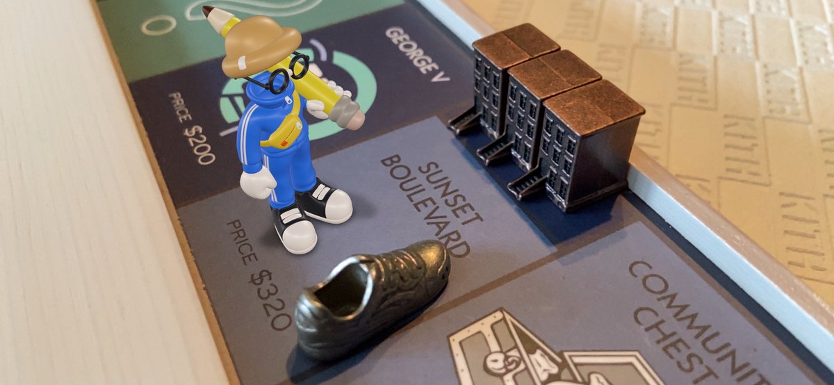 illwizz's tweet photo. The @InvsbleFriends Mascot missed their @opensea worldwide trip so we decided to relive it briefly on the @KITH x Monopoly Board. 

Afterwards we played a one sided game of Scrabble on a @Kith branded board!

#InvisibleCollectibles https://t.co/dZII76juA4