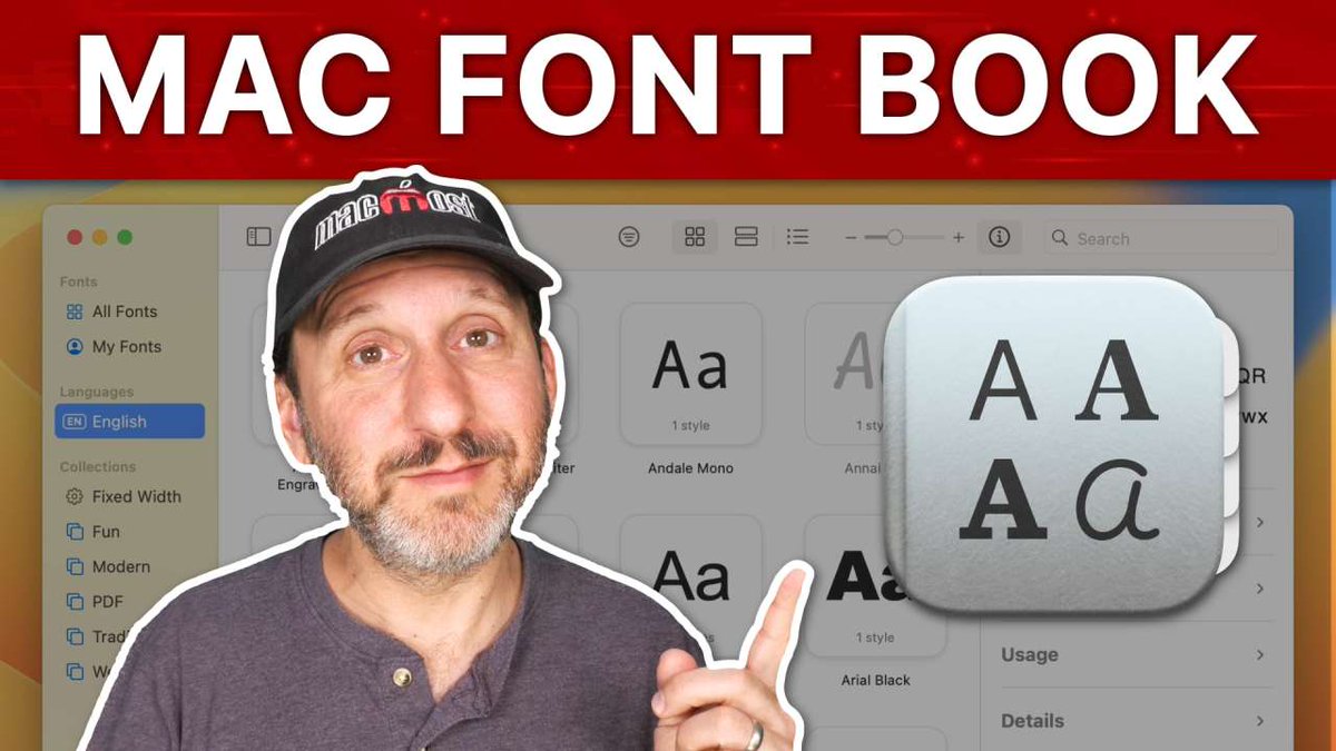 New video tutorial: "Using Font Book on Your Mac" macmost.com/e-2948