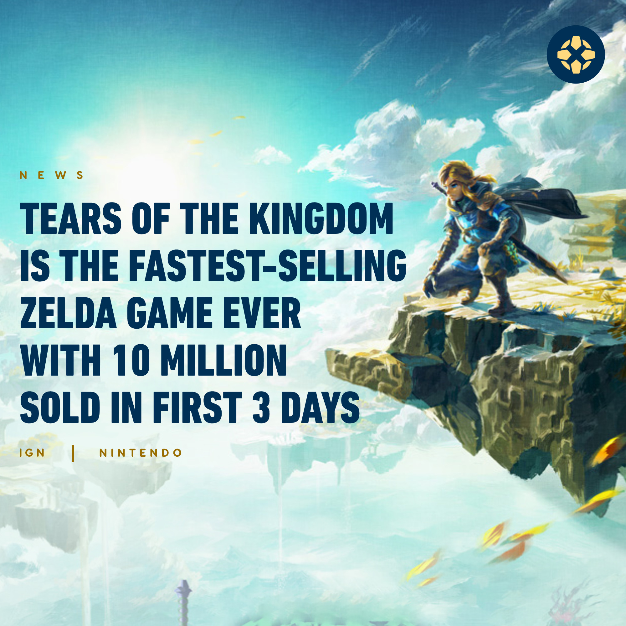 Nintendo sells 10 million copies of 'Zelda' in three days