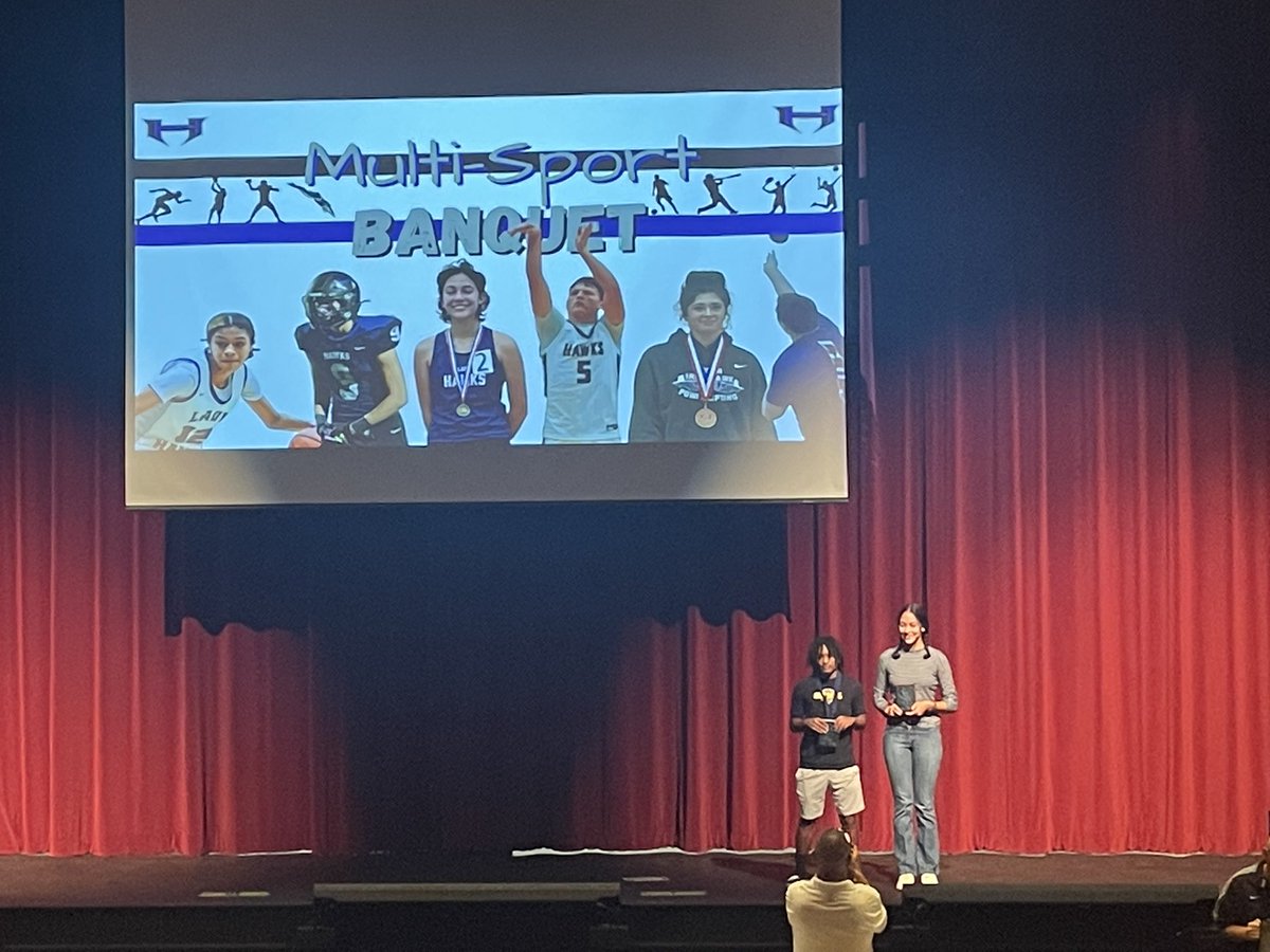 This morning we honored all our varsity multi sport athletes!  It was great to celebrate this group of 2, 3, and 4+ sport participants!  Special congrats to our male and female athletes of the year Joseph “JoJo” Brown and Cassie Rivera!!