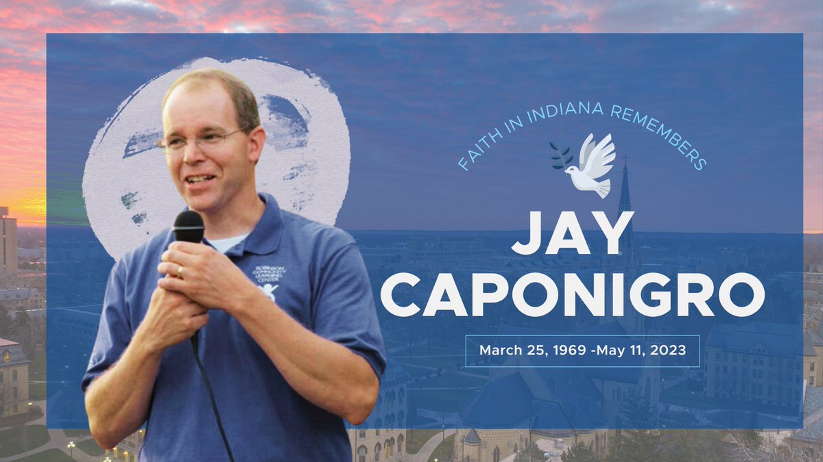 actindiana's tweet photo. Our hearts are heavy at the loss of a true hero. Jay Caponigro led with heart, passion, and care. A founder of our St. Joe chapter and board member - his legacy will live in all of us he touched with his works.  Our thoughts and prayers are with his family at this difficult time. https://t.co/eZpVFF5vUM