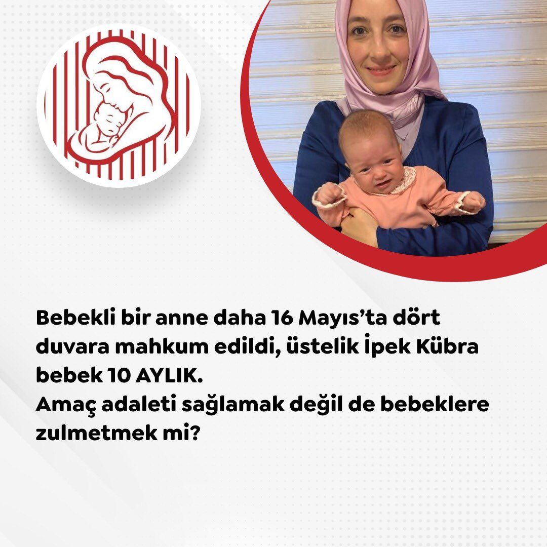 OnAylıkKübra Cezaevinde
Zulmünüz, kininiz bitmiyor el kadar bebeklerden ne istiyorsunuz....
