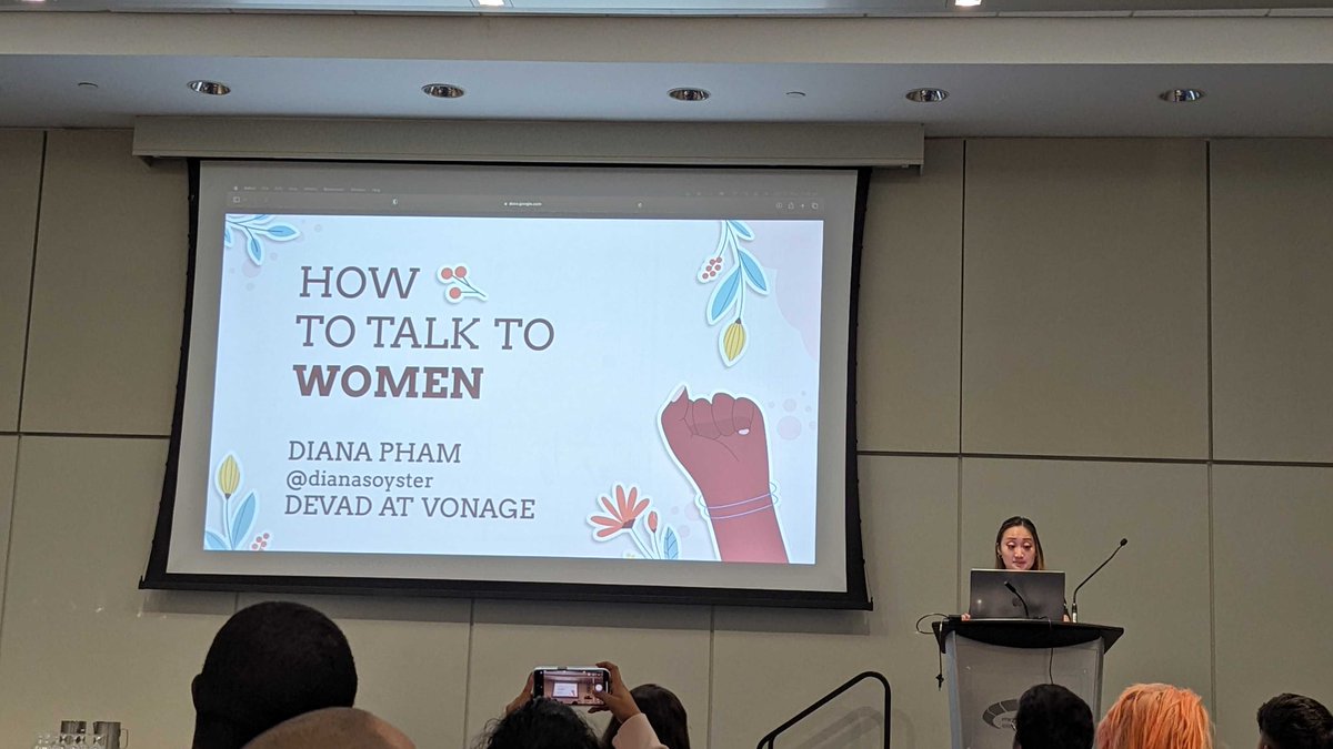 TEKStackHealth's tweet photo. 🌟 Absolutely blown away by @dianasoyster incredible talk at @KubeHuddle on effective communication with women. It's unfortunate we still face these challenges, but grateful for open discussions like this. Kudos to #KubeHuddle for promoting #WomenInTech. 

👏✨ #KeynoteSpeaker https://t.co/5WC69xzJyJ