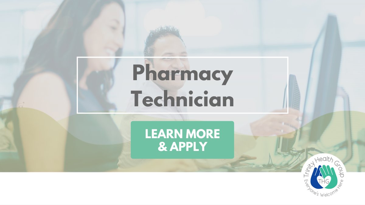 📢 WE'RE HIRING

Enjoy the buzz of helping patients get the most out of their medicines? We're looking for an experienced pharmacy technician to join our busy, growing team at Trinity Health Group where you'll be responsible for just that and so much more 💊 

🧵1/2