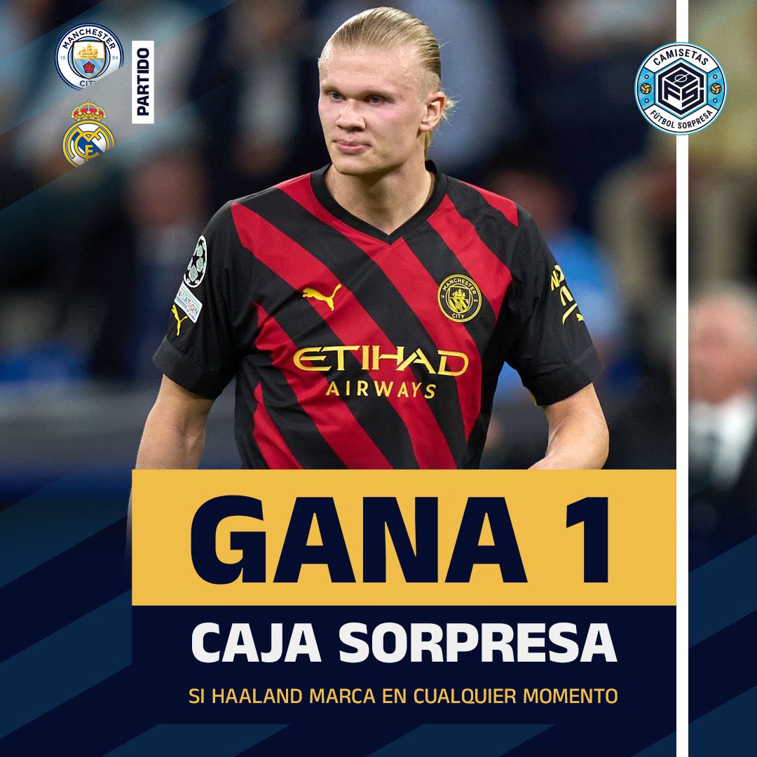 cfutbolsorpresa's tweet photo. Si Haaland marca en cualquier momento frente al Real Madrid sortearemos una caja sorpresa 🎁 

¿Cómo participar?

✅ Síguenos
👤 Menciona a un amigo
🔄 Haz retweet 

Seleccionaremos el ganador en el día de mañana https://t.co/R4WrfqtIKC