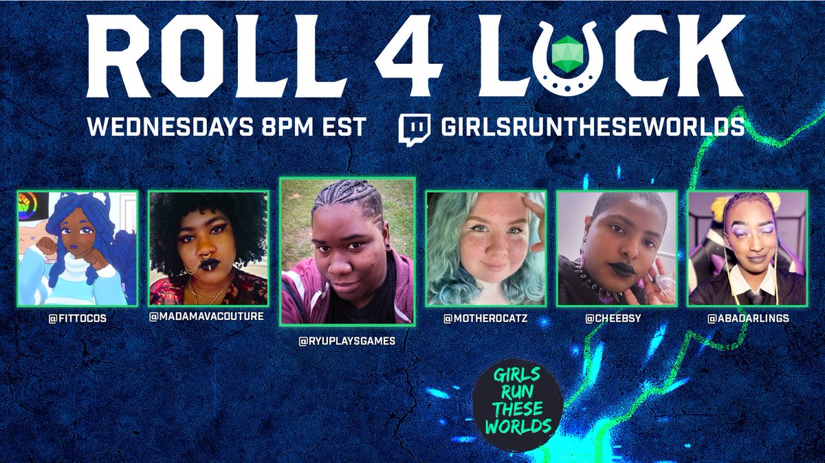 TONIGHT! Marriage? Family Drama? Betrayal? One think about the @Roll4Luck crew is if u let them Shenan, best believe they gonna shenanagain! @RyuPlaysGames herds the merry cats that are @cheebsy, @FitToCos, @MadamAvaCouture, @abadarlings, and @MotherOCatz!