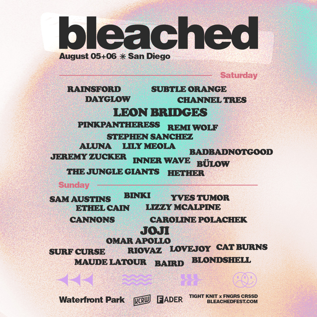☁️ @BleachedFest single day tickets are now OPEN! Head to BleachedFest.com to secure your summer plans at Waterfront Park 🌸 August 5 + 6 | Waterfront Park, San Diego | Craft Food & Beer | 18+