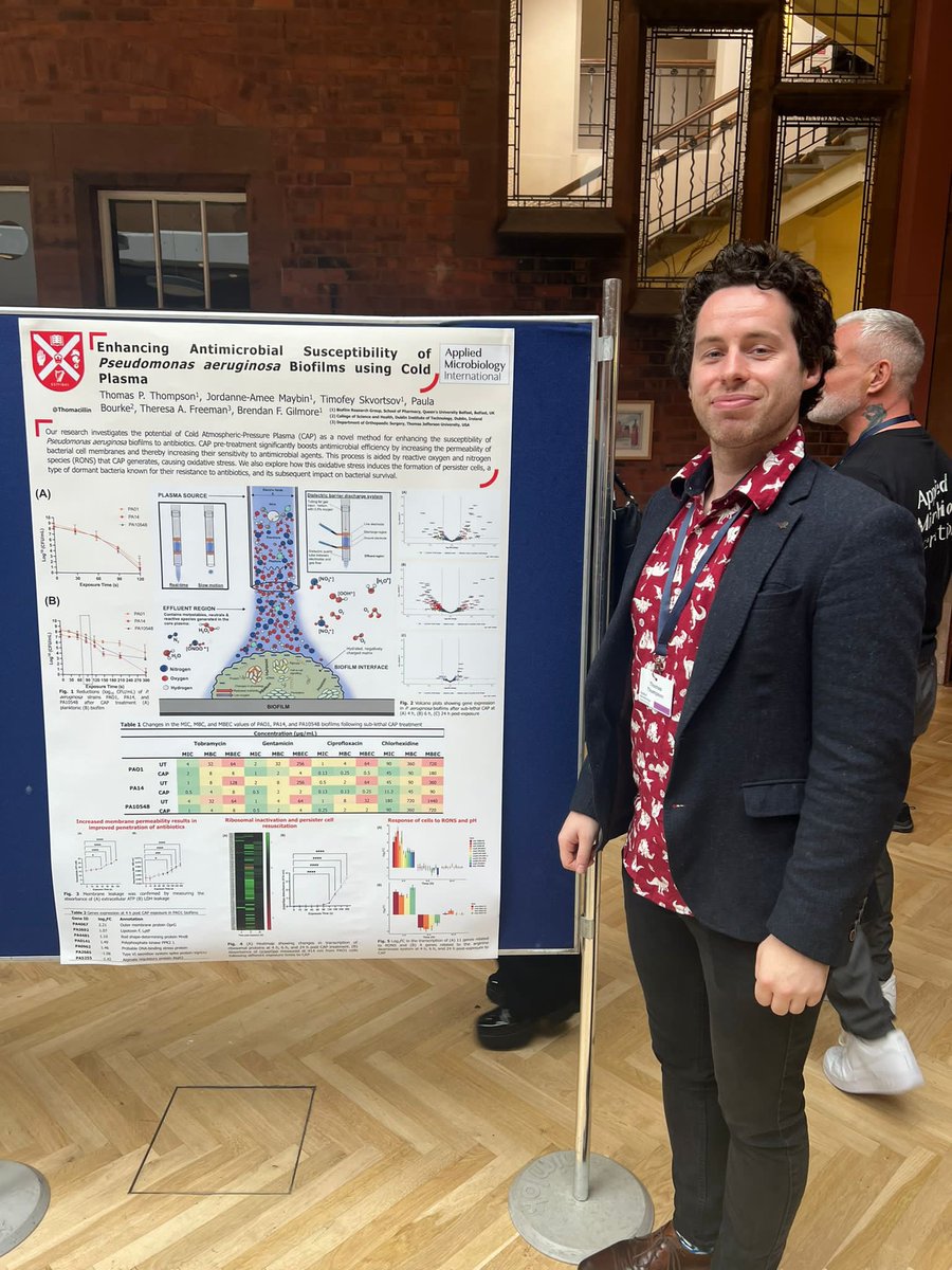 It was great to present some of our work on #antibiotic #coldplasma synergy against #biofilms at the #LAM_ECS2023 @AMIposts 
Full study here: doi.org/10.1016/j.biof…