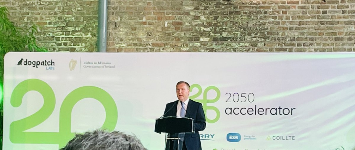 Minister #michaelmcgrath at the launch with #2050Accelerator in @chqdublin. Good to hear about startup and investor relief consideration in the next Finance Budget to support the ecosystem.