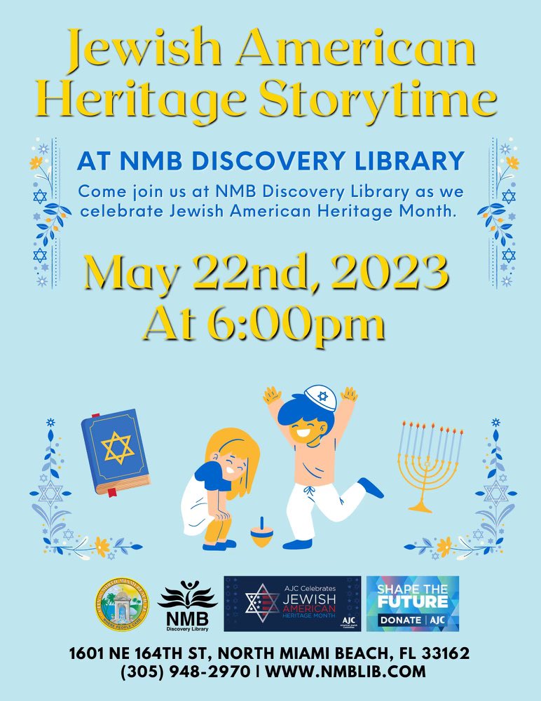 FortunaSmukler's tweet photo. Monday May 22, 2023 -NMB LIBRARY 6:00pm           🇮🇱 🇺🇸 ✡️ https://t.co/naYCe3arga