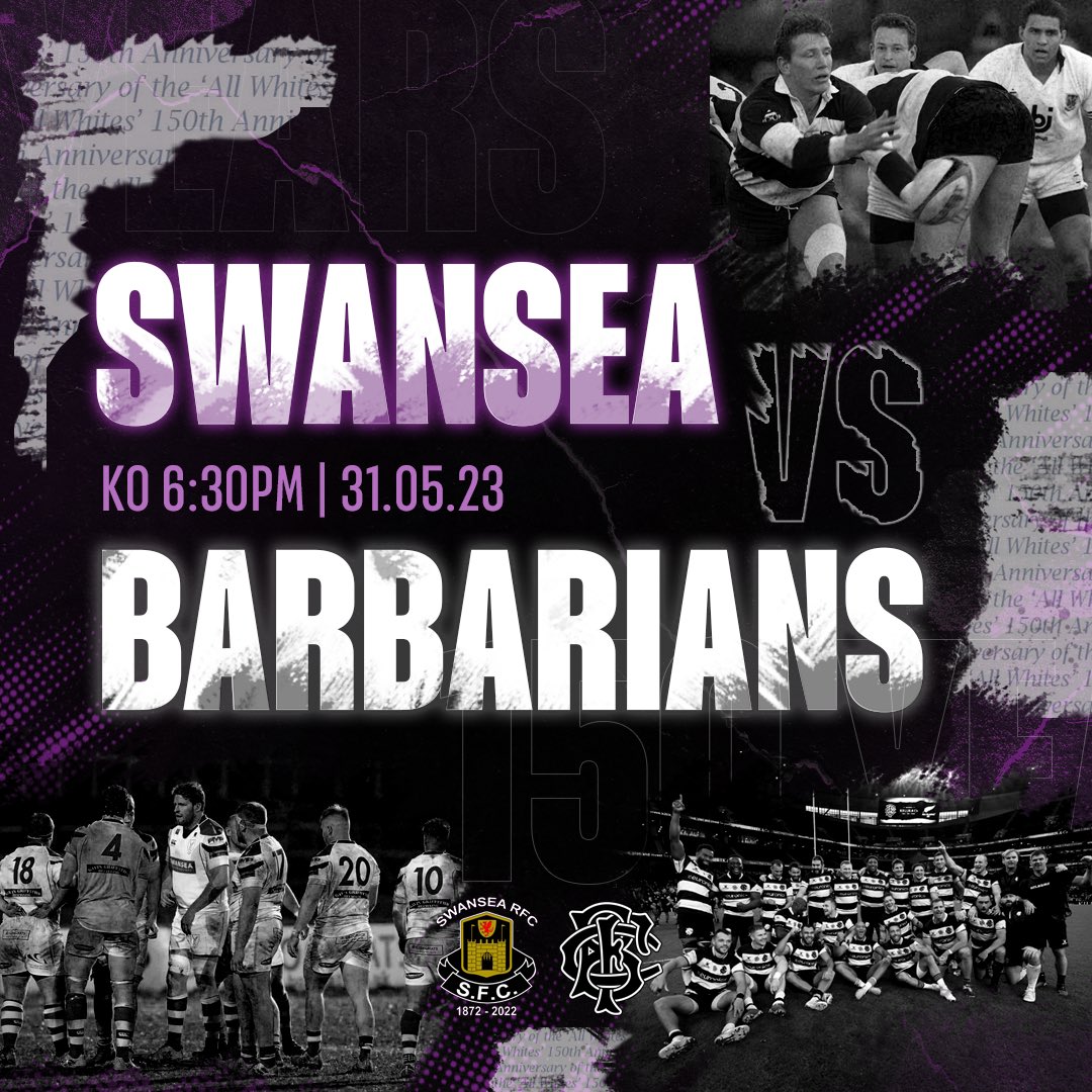 #ICYMI - We’re heading to Abertawe 🏴󠁧󠁢󠁷󠁬󠁳󠁿 (Swansea) to mark their 150th Anniversary 🎂 

Read more on a big day of celebrations here: bit.ly/41JIV07

#Baabaas #rugby