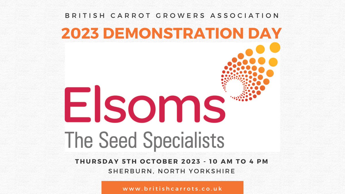 At this year's Carrot Demo Day in October, we will see over 20 plots of carrot varieties in the field from <a href="/Elsomsseeds/">Elsoms Seeds</a>. One of these varieties will be a contender in our Best in Show competition on the day! #britishcarrots #ukhorticulture