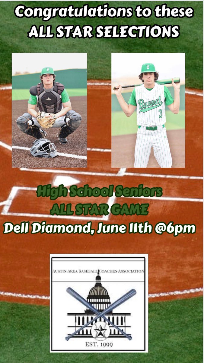 Congratulations to Tanner O Hair and Braden Ellett-Clark. For making the AABCA High School All-Star game.