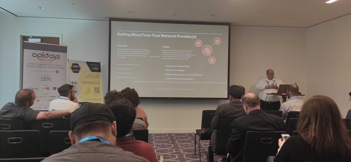 APItheDocs's tweet image. We open the afternoon at @APIdaysGlobal NY with Stephen Opferman &amp;amp; @Verizon&apos;s holistic #API value proposition keeping in mind the &quot;transition customers are making towards programmatic consumption of data and services.&quot;

#APIprogram #APIeconomy #APItheDocs #developersuccess
