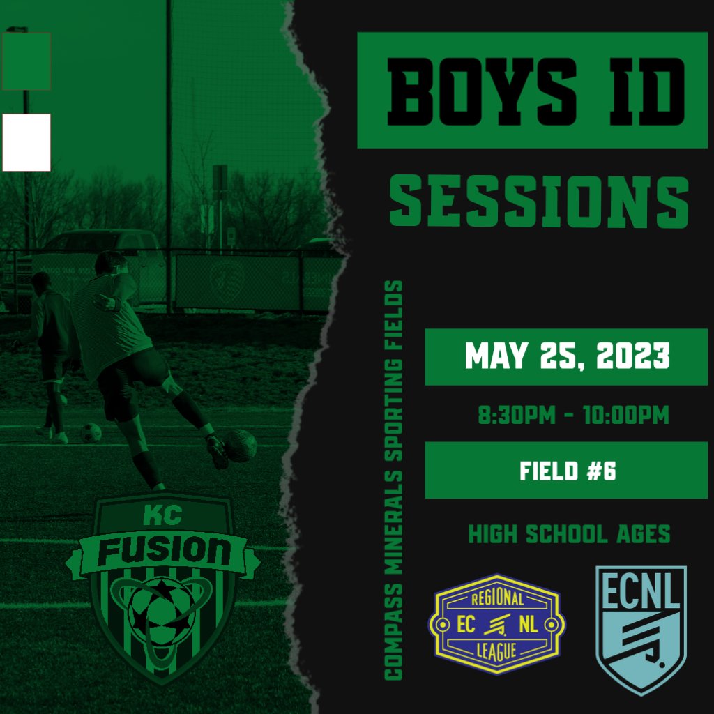 kcfusionsc's tweet photo. One more ID session for those high school-aged players interested in joining our club. Check the schedules and get signed up today! #FusionFamily #springsoccer #IDSessions #SoccerIDs
https://t.co/1xPaq0NzwW https://t.co/eLJK0pi415