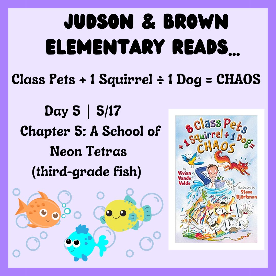 Tonight be sure to read chapter 5 |
A School of Neon Tetras (third-grade fish) 🐠🐡🐟
